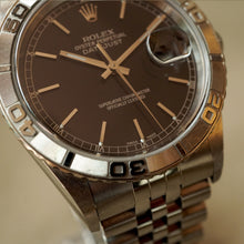 Load image into Gallery viewer, 2003 ROLEX TURN-O-GRAPH BLACK DATEJUST 16264 WATCH