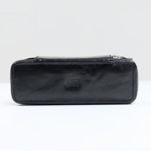 Load image into Gallery viewer, DISTRESSED BLACK DUO POUCH FOR TWO WATCHES