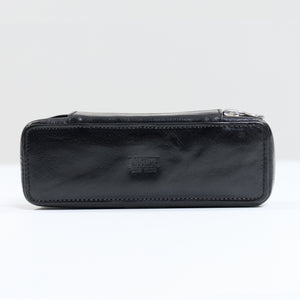 DISTRESSED BLACK DUO POUCH FOR TWO WATCHES