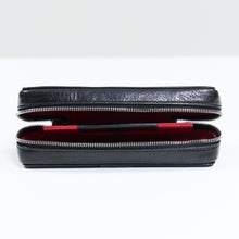 Load image into Gallery viewer, DISTRESSED BLACK DUO POUCH FOR TWO WATCHES