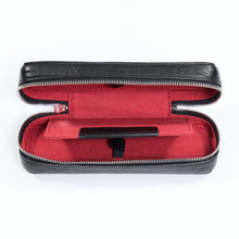 Load image into Gallery viewer, DISTRESSED BLACK DUO POUCH FOR TWO WATCHES