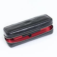 Load image into Gallery viewer, DISTRESSED BLACK DUO POUCH FOR TWO WATCHES