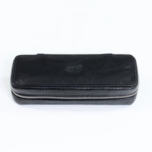 Load image into Gallery viewer, DISTRESSED BLACK DUO POUCH FOR TWO WATCHES