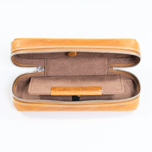DISTRESSED MIEL DUO POUCH FOR TWO WATCHES