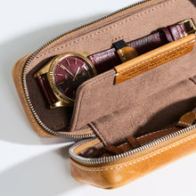 Load image into Gallery viewer, DISTRESSED MIEL DUO POUCH FOR TWO WATCHES