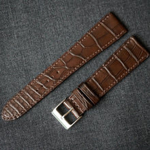 Load image into Gallery viewer, DARK BROWN CUSTOM MADE CROCODILE STRAP