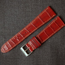 Load image into Gallery viewer, BURGUNDY CUSTOM MADE CROCODILE STRAP