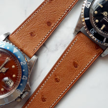 Load image into Gallery viewer, COGNAC OSTRICH STANDARD STRAP