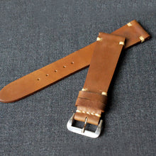 Load image into Gallery viewer, SADDLE TAN NATURAL HORWEEN SHELL CORDOVAN CUSTOM MADE STRAP