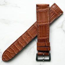 Load image into Gallery viewer, COGNAC TAN CUSTOM MADE CROCODILE STRAP