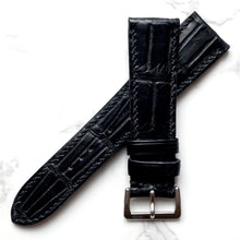 Load image into Gallery viewer, MATT BLACK CUSTOM MADE CROCODILE STRAP