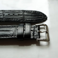 Load image into Gallery viewer, MATT BLACK CUSTOM MADE CROCODILE STRAP