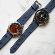 Load image into Gallery viewer, BRIGADE BLUE OSTRICH STANDARD STRAP