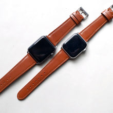 Load image into Gallery viewer, CHESTNUT BRIDLE LEATHER HANDMADE APPLE WATCH STRAP ALL GENERATIONS