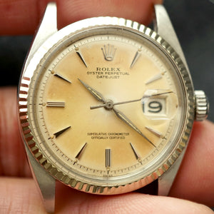 1962 ROLEX DATEJUST REF.1601 EARLY STYLED DIAL AND HANDS