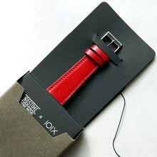 Load image into Gallery viewer, CHERRY RED BRIDLE LEATHER HANDMADE APPLE WATCH STRAP ALL GENERATIONS