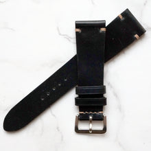 Load image into Gallery viewer, BLACK HORWEEN SHELL CORDOVAN CUSTOM MADE STRAP