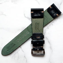 Load image into Gallery viewer, BLACK HORWEEN SHELL CORDOVAN CUSTOM MADE STRAP