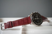 Load image into Gallery viewer, BURGUNDY CUSTOM MADE CROCODILE STRAP