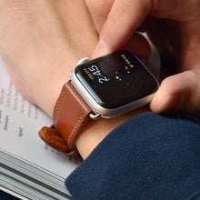 Load image into Gallery viewer, CHESTNUT BRIDLE LEATHER HANDMADE APPLE WATCH STRAP ALL GENERATIONS