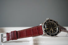 Load image into Gallery viewer, BURGUNDY CUSTOM MADE CROCODILE STRAP