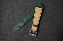 Load image into Gallery viewer, DARK GREEN CUSTOM MADE CROCODILE STRAP