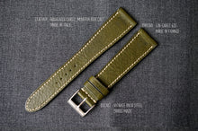 Load image into Gallery viewer, OLIVE GREEN BOX CALF CUSTOM MADE STRAP