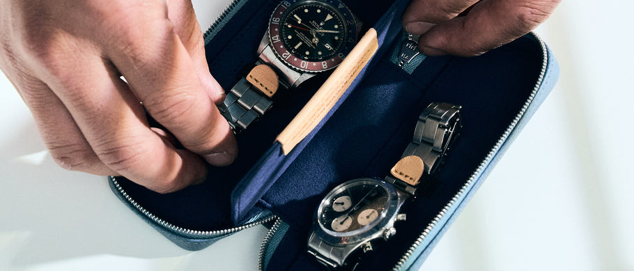 INTRODUCING THE DUO POUCH FOR TWO WATCHES