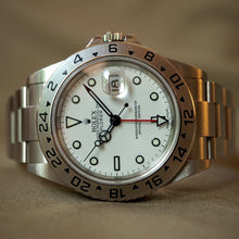 Load image into Gallery viewer, 2006 ROLEX EXPLORER II 16570 POLAR WHITE WATCH W/ RSC CARDS