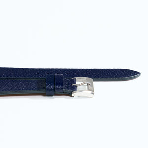 NAVY GRAINED CALF STANDARD STRAP