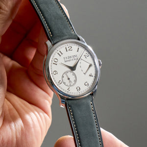 For F.P.JOURNE BLUE GRAY NUBUCK STRAP V2.0