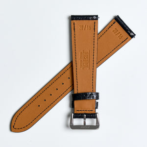 VINTAGE PIGSKIN BLACK STANDARD STRAP