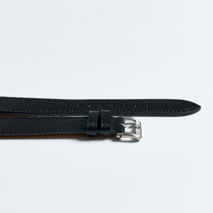 VINTAGE PIGSKIN BLACK STANDARD STRAP