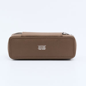 TAUPE DUO POUCH FOR TWO WATCHES