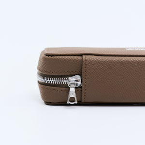 TAUPE DUO POUCH FOR TWO WATCHES