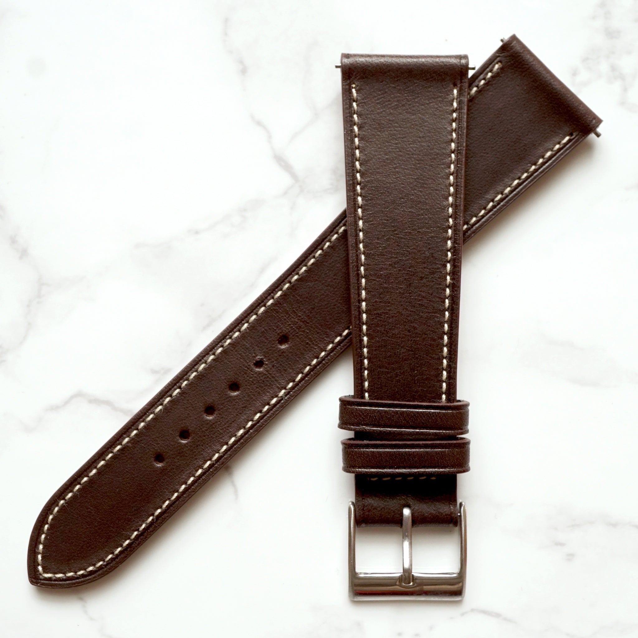 Solid Nutmeg Brown Soft Genuine Cowhide Leather Replacement Strap