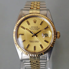 Load image into Gallery viewer, 1981 ROLEX DATEJUST REF.16013 YG FLUTED BEZEL / STEEL TWO TONE WATCH