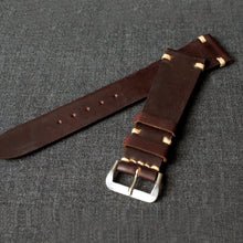 Load image into Gallery viewer, #8 BURGUNDY HORWEEN SHELL CORDOVAN CUSTOM MADE STRAP