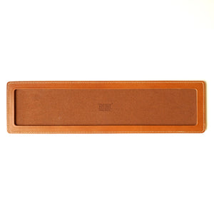 GOLD TAN LEATHER SINGLE WATCH TRAY