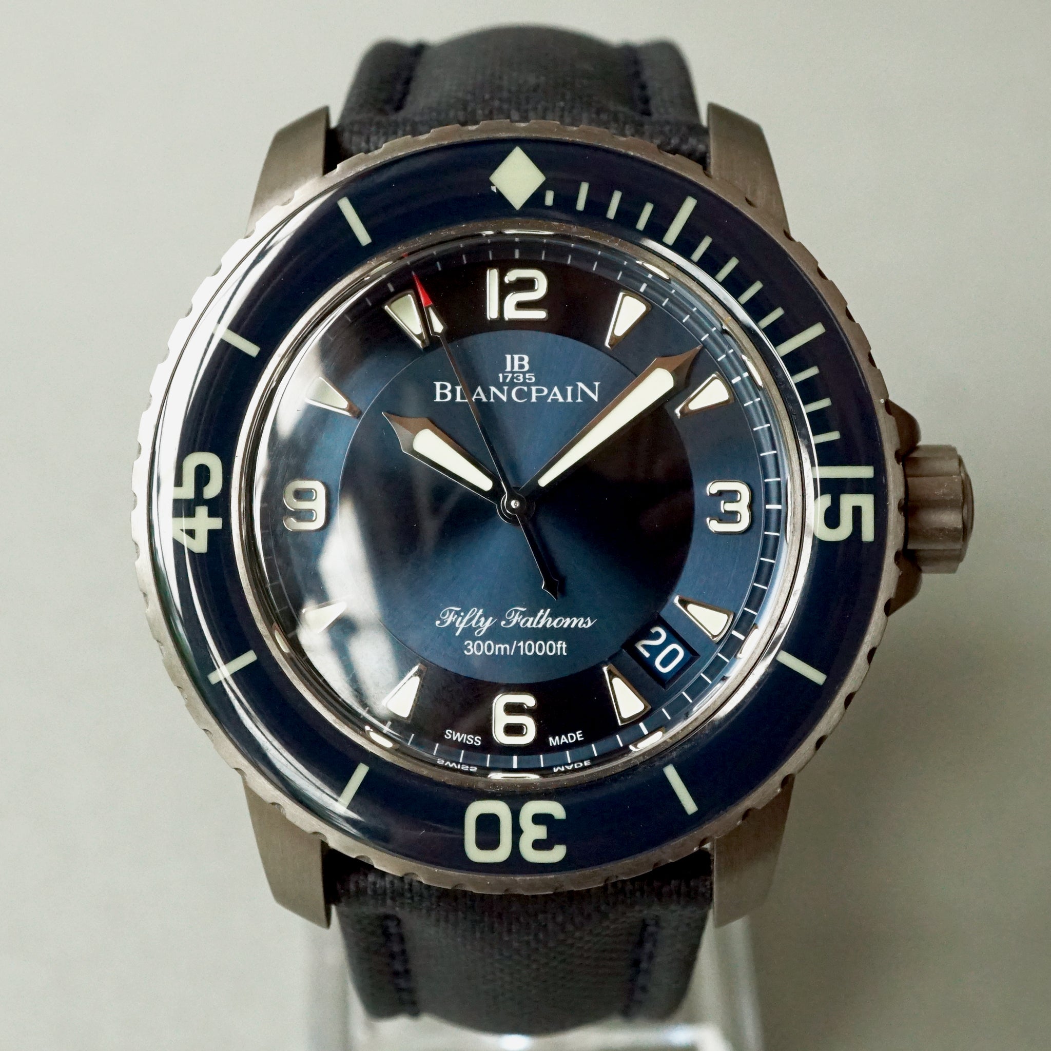 BLANCPAIN FIFTY FATHOMS AUTOMATIQUE TITANIUM 45MM BLUE 5015 12B40