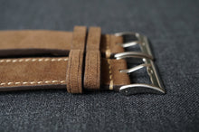 Load image into Gallery viewer, MOCHA NUBUCK CUSTOM MADE STRAP - FULL STITCHED