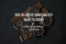 Load image into Gallery viewer, MOCHA NUBUCK CUSTOM MADE STRAP - FULL STITCHED
