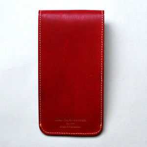 ENGLAND BRIDLE LEATHER SINGLE WATCH POUCH - ROYAL RED