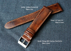 ANTIQUE GLOSSY BROWN CUSTOM MADE STRAP