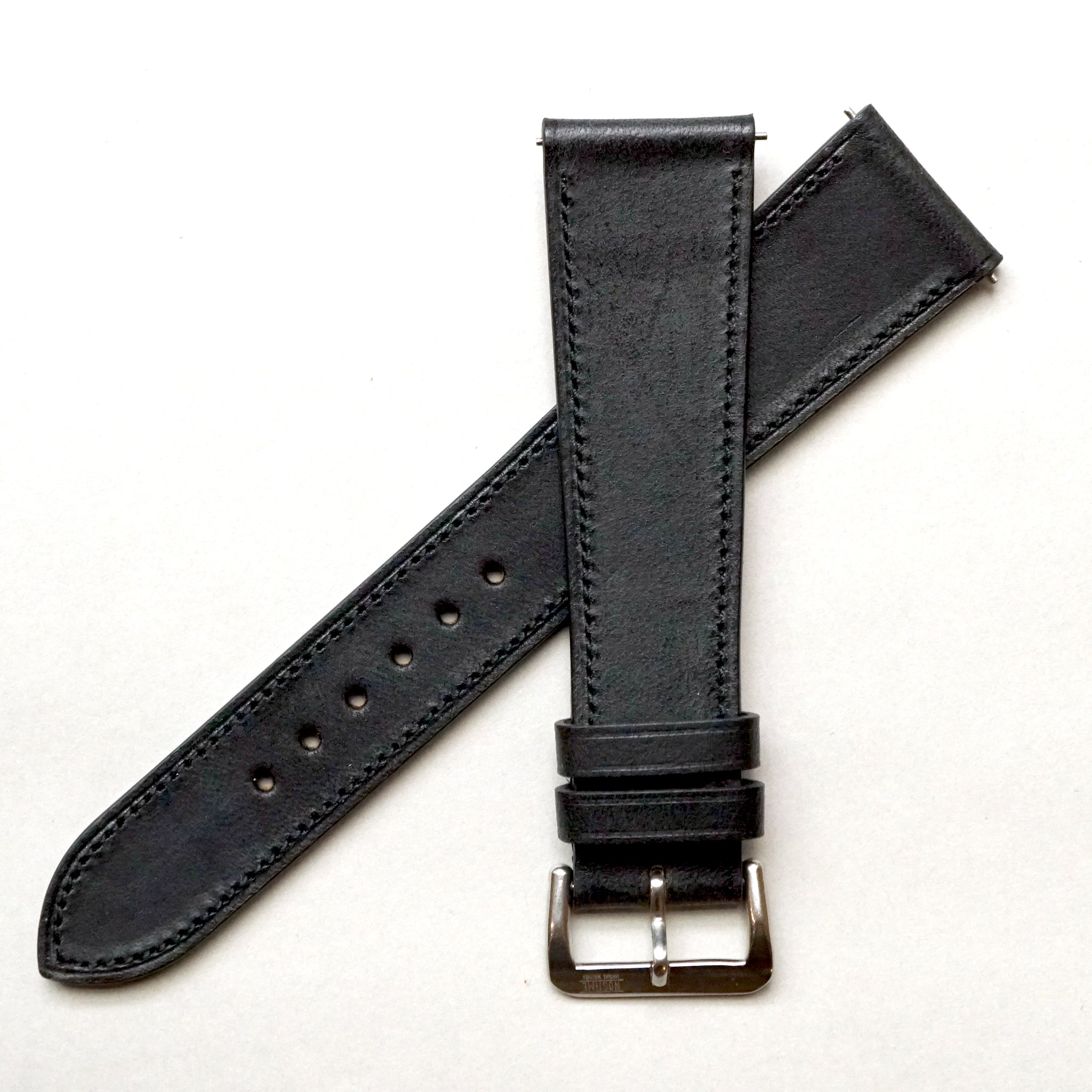 SMOOTHLY BLACK / LEATHER STRAP