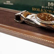 Load image into Gallery viewer, DARK BROWN LEATHER SINGLE WATCH TRAY