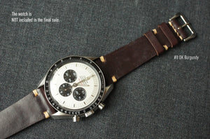 #8 BURGUNDY HORWEEN SHELL CORDOVAN CUSTOM MADE STRAP