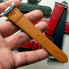 Load image into Gallery viewer, NAVY BRIDLE LEATHER HANDMADE APPLE WATCH STRAP ALL GENERATIONS