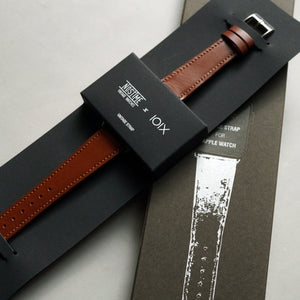 BLACK BRIDLE LEATHER HANDMADE APPLE WATCH STRAP ALL GENERATIONS