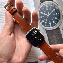 Load image into Gallery viewer, CHESTNUT BRIDLE LEATHER HANDMADE APPLE WATCH STRAP ALL GENERATIONS
